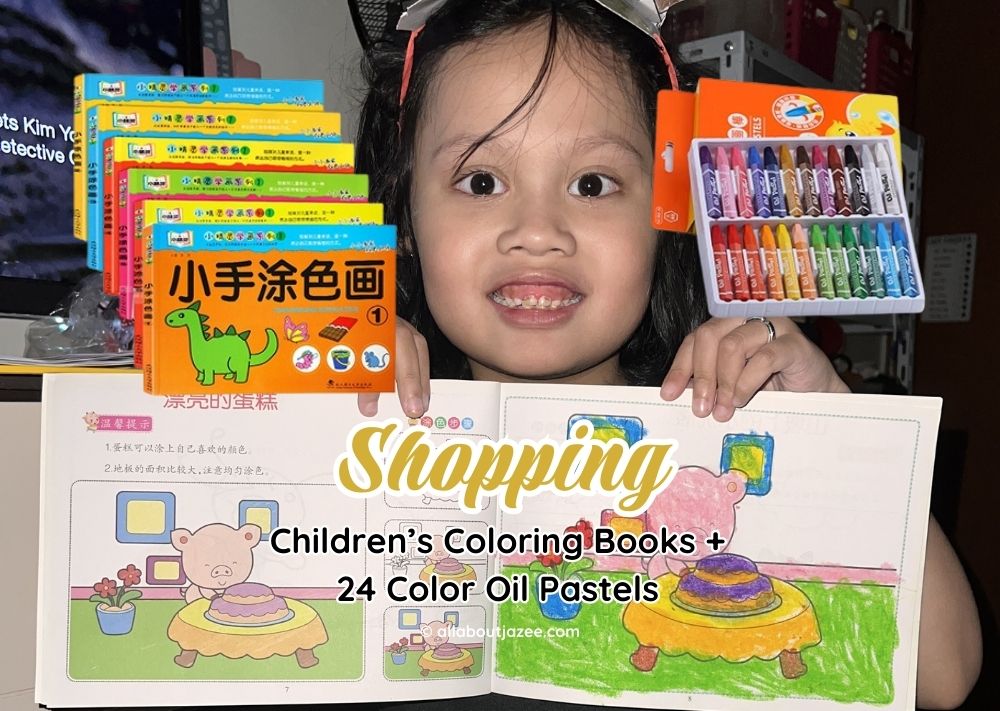 Children’s Coloring Books + 24 Color Oil Pastels